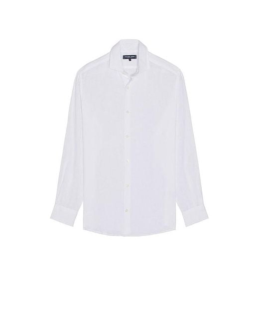 Frescobol Carioca White Antonio Linen Shirt for men