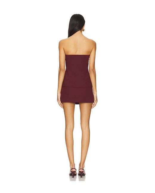Amanda Uprichard Red Yadira Skort Romper