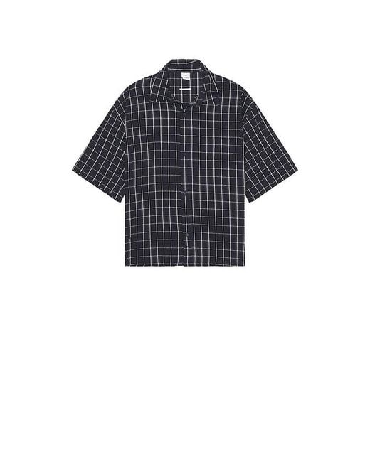 Won Hundred Black Maza Check Short Sleeve Shirt for men