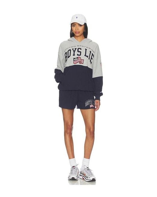 Boys Lie Blue United States Of Thermal Racer Hoodie