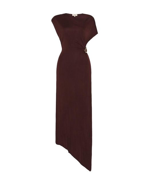 SRG Red Mehek Asymmetric Knit Dress