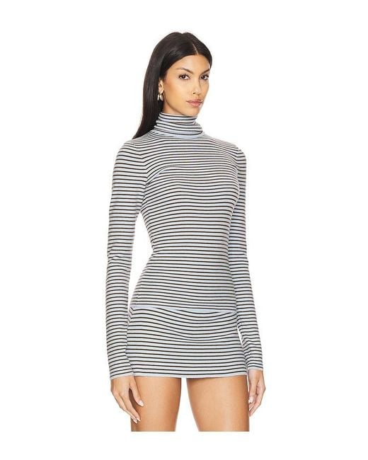 Frankie's Bikinis White Tucker Cloud Knit Turtleneck Sweater