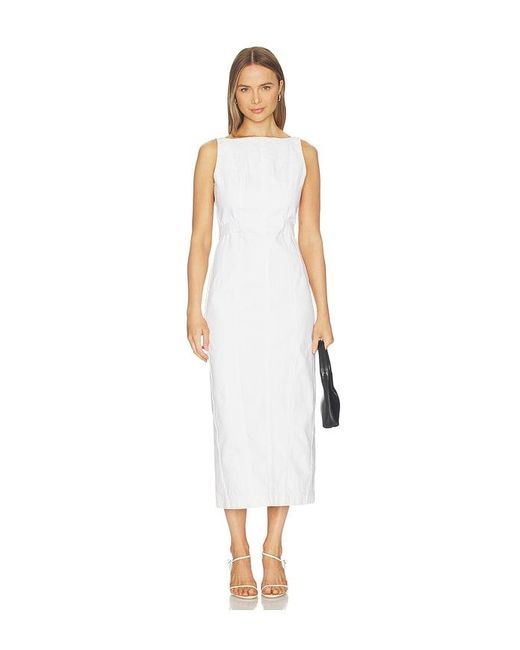 Et Ochs White Farley Denim Midi Dress