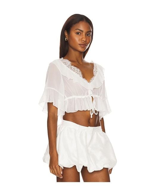 Bardot White Louelle Lace Top