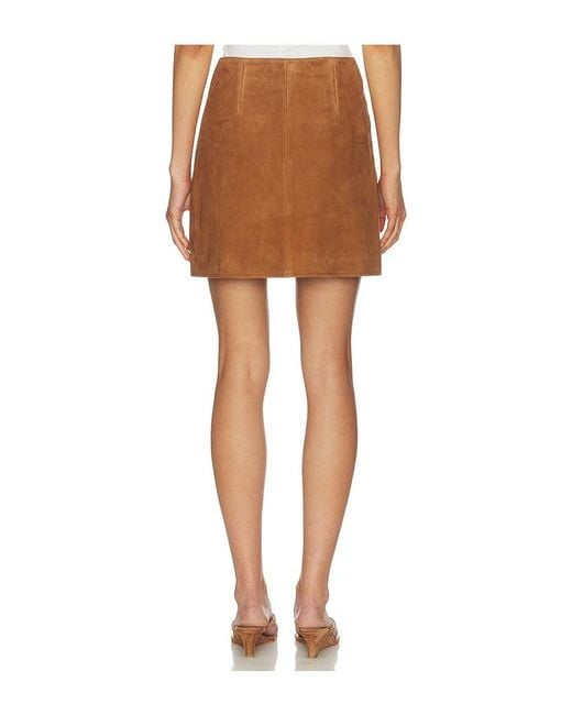 ALIGNE Brown Clemmie Suede Skirt