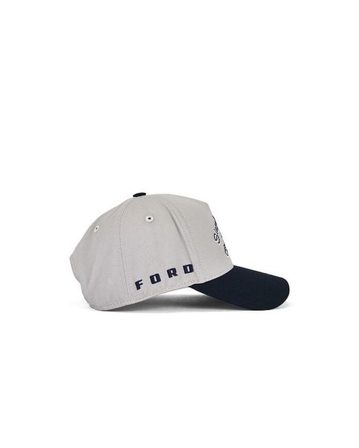 Siegelman Stable Blue Embroidered Five Panel Hat for men