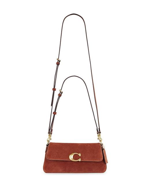 COACH White Suede Jet Shoulder Bag