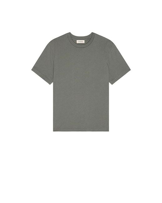 FRAME Gray Short Sleeve Light Cotton Tee for men