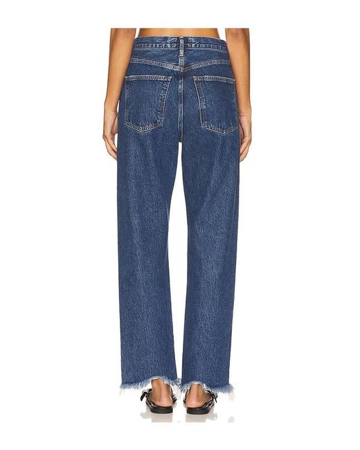 Agolde Blue 90S Mid Rise Loose Fit Jeans