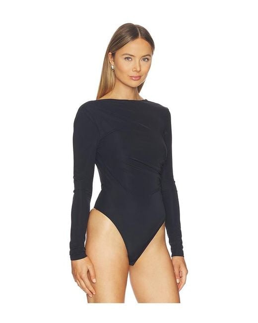 superdown Blue Elka Long Sleeve Bodysuit