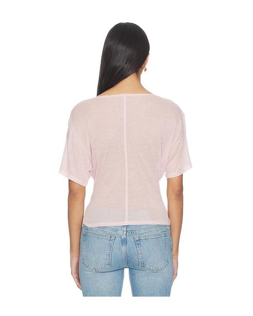 EB DENIM Blue Madeo Cowl Neck Tee