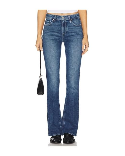 PAIGE Blue High Rise Laurel Canyon Bootcut Jeans