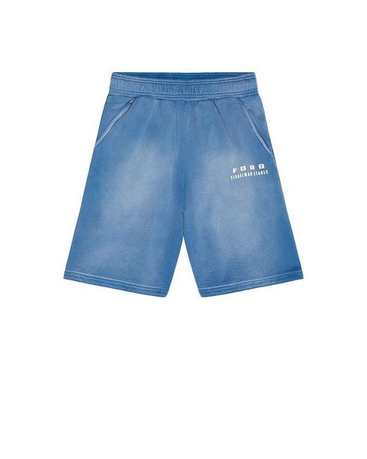 Siegelman Stable Blue X Ford Printed Oversized Sweatshorts for men
