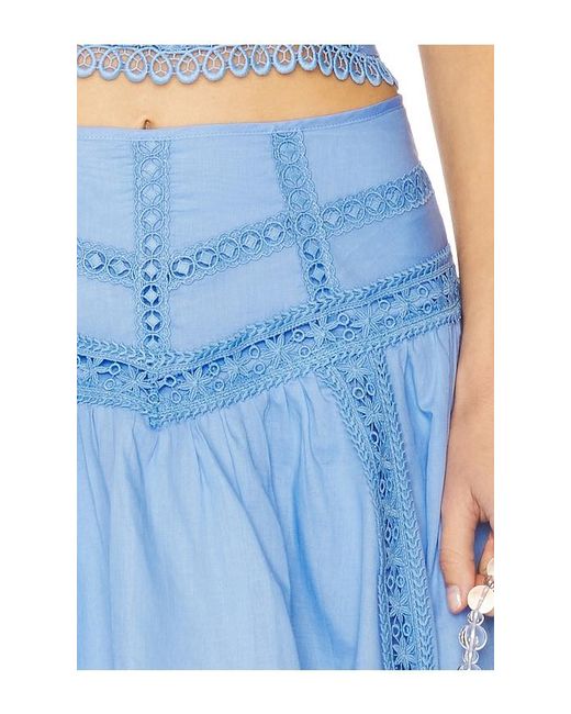 Charo Ruiz Blue Hibis Short Skirt