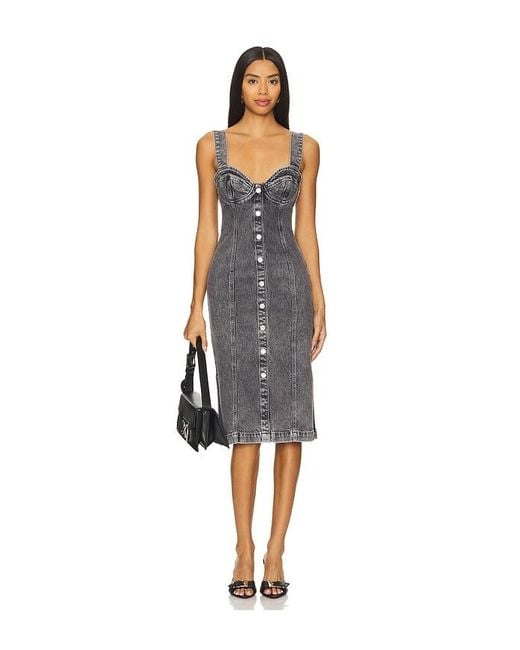 Moschino Black Stretch Denim Dress
