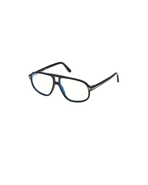 Tom Ford Black Block Optical Navigator Acetate Sunglasses for men