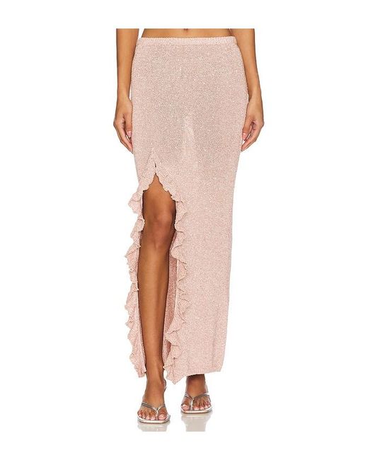Asta Resort Pink Maxirock Mit Volants Michaela
