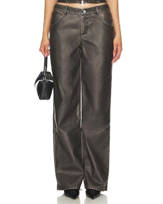 Pantalón rachel faux leather superdown de color Black