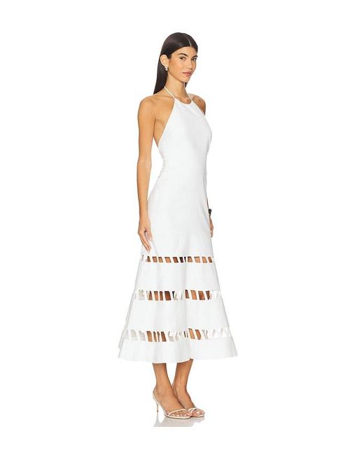 Alexis White Midi-Kleid Janessa