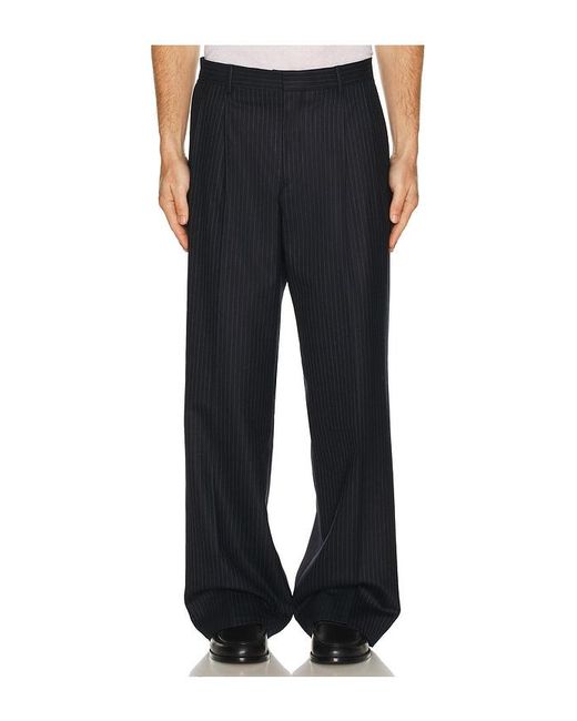 sunflower Black Wide Pleated Trouser for men