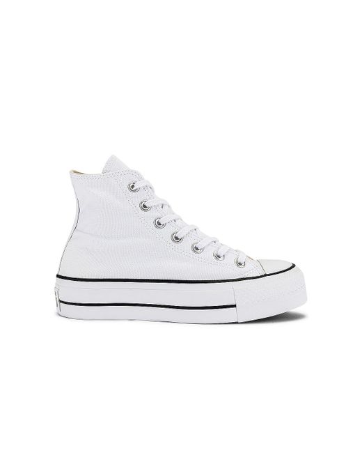 Converse Canvas Chuck Taylor All Star Lift Hi Sneaker in White | Lyst UK