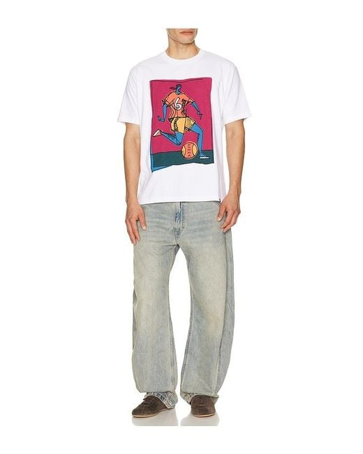 by Parra White Kicked Around T-Shirt for men