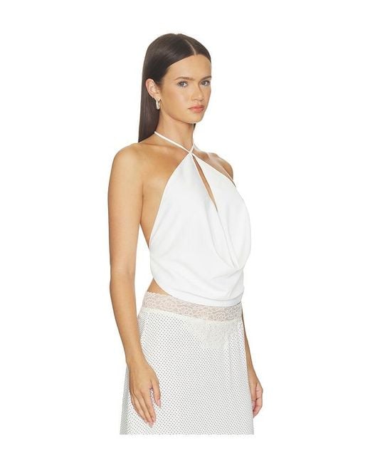 superdown White Paulita Halter Top