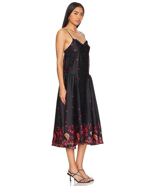 Free People Black X Intimately Fp On My Own Printed Maxi Dress