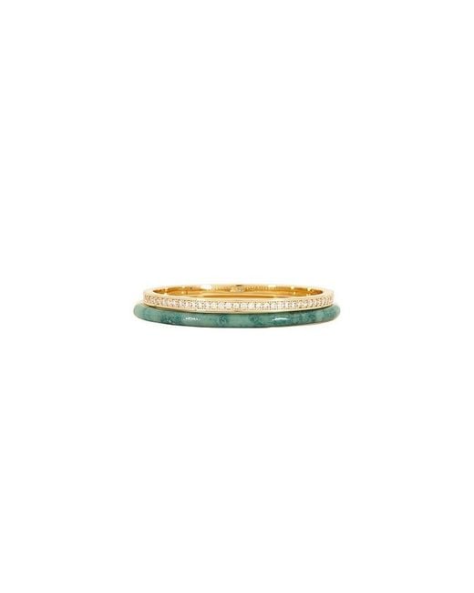 Roxanne Assoulin Multicolor Semi Stone Channel Set Hinged Cuff Set Of 2