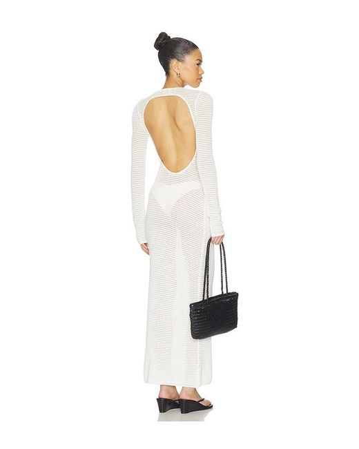 Lovers + Friends White Evette Knit Maxi Dress