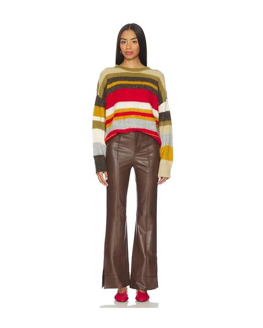 Free People Brown Glow Up Faux Leather Pant