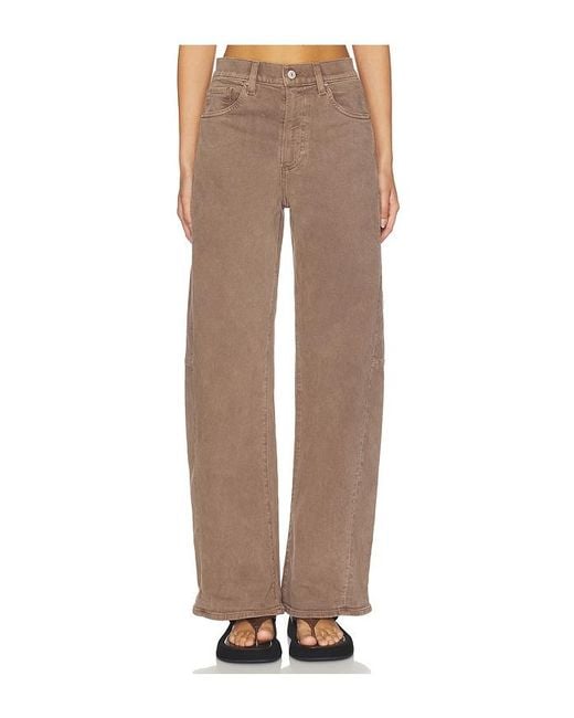 PAIGE Natural Arellia Skimmer Outseam Panels Jeans