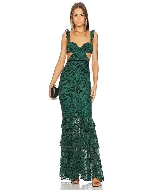 MAJORELLE Green Mariah Gown