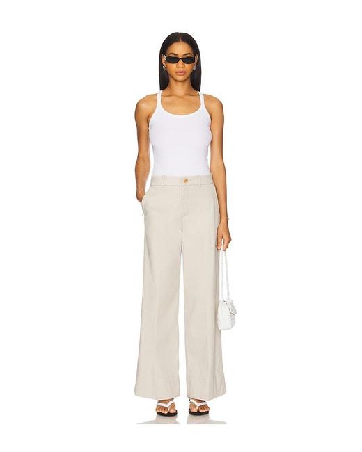 Spanx White Stretch Twill Wide Leg Pant