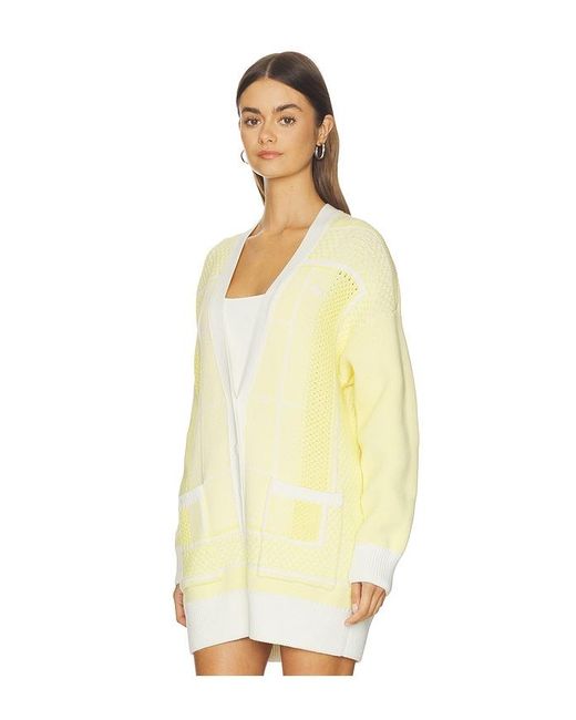 Lacoste White Jacquard Graphique Cardigan