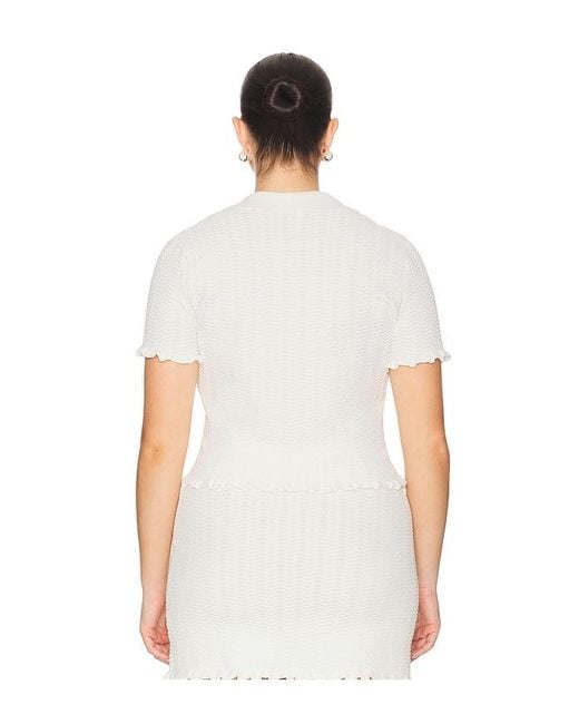 L'academie White 'Academie Salisa Scallop Cardigan