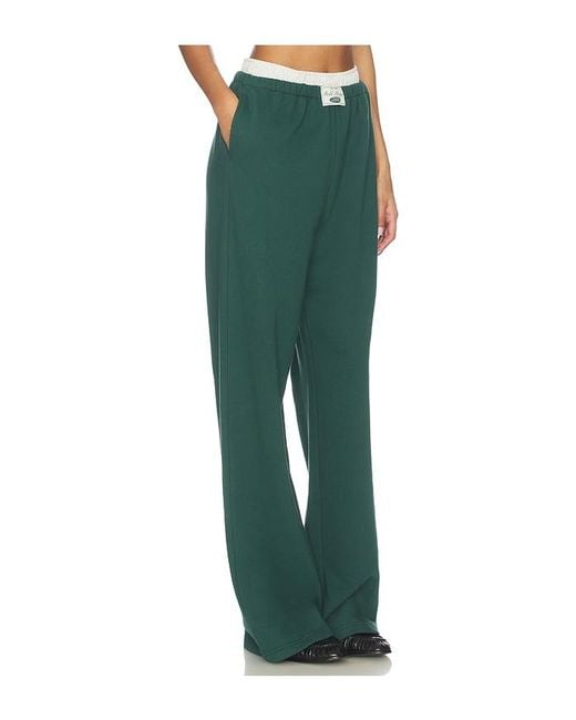 Gold Hinge Green Wide Leg Sweatpant