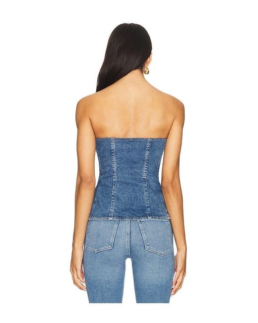 DL1961 Blue Bustier Top