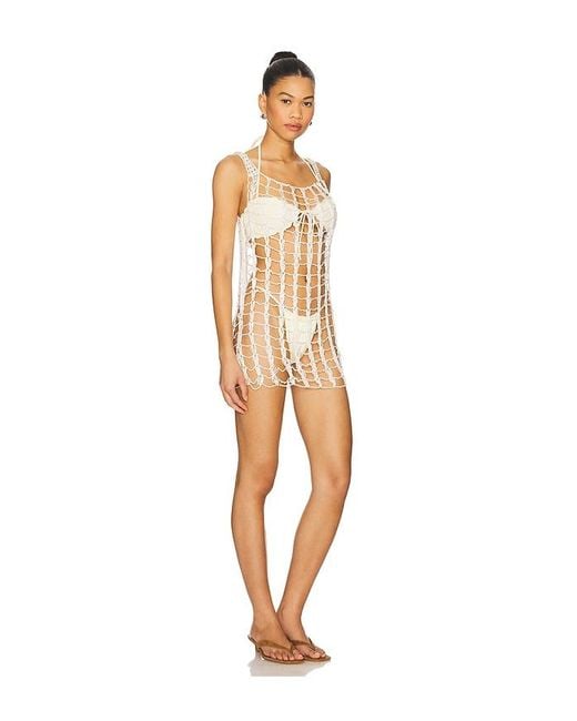 House of Harlow 1960 White X Revolve Neeka Beaded Mini Dress