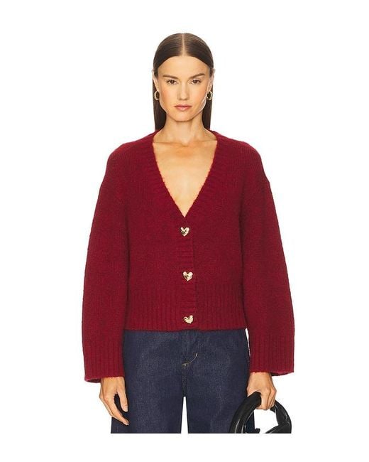 Blank NYC Red Cropped Cardigan