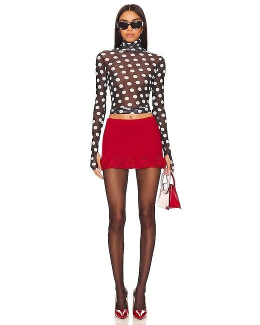 AFRM Red Zadie Top