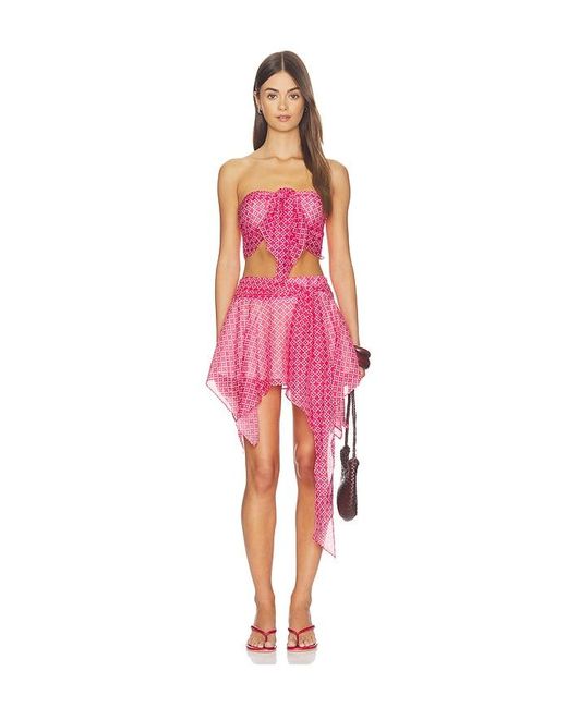 Lovers + Friends Pink Daisy Mini Skirt