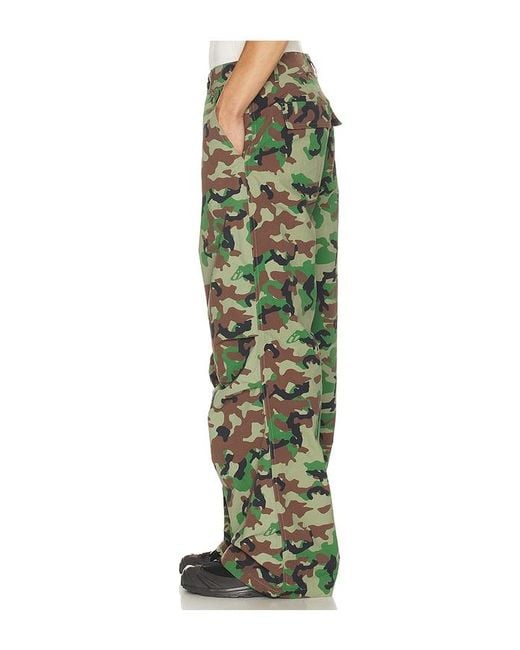 Babylon Green Ripstop Camo Pants for men