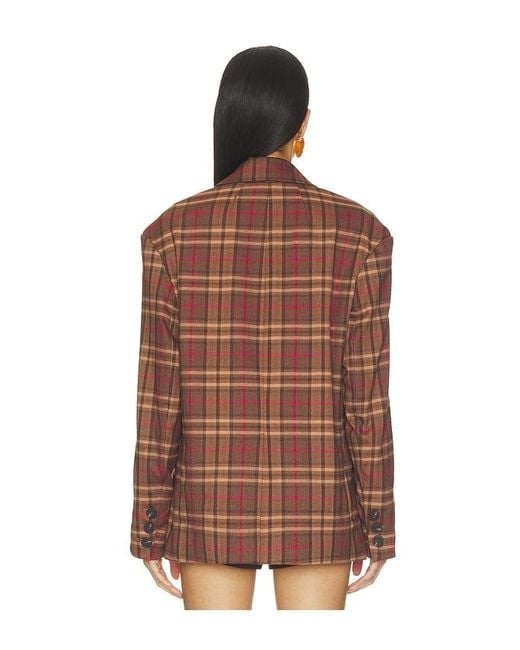 Free People Brown Dean Double Breasted Blazer