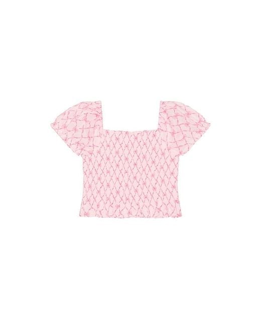 LoveShackFancy Pink Tween Fabielle Top