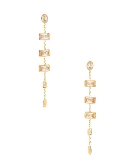 petit moments Multicolor Baguette Stone Drop Earrings
