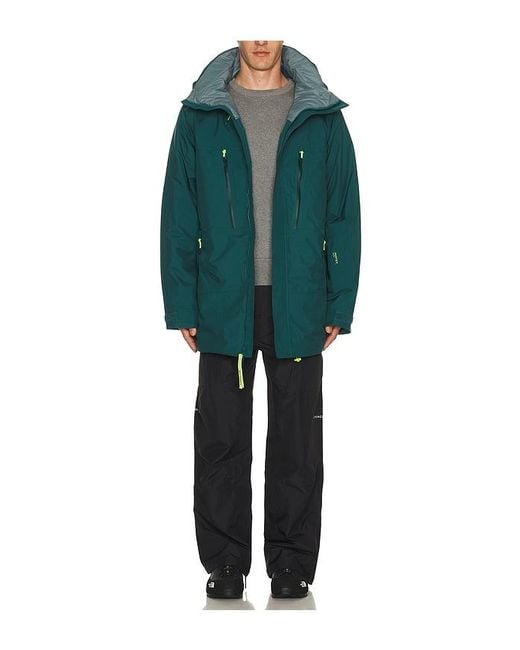 White/space Green Parka Jacket for men