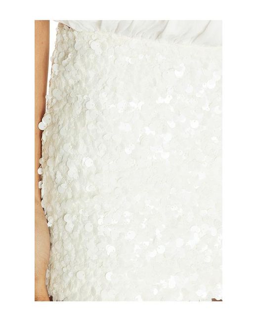 LOBA White Concha Paillette Mini Dress