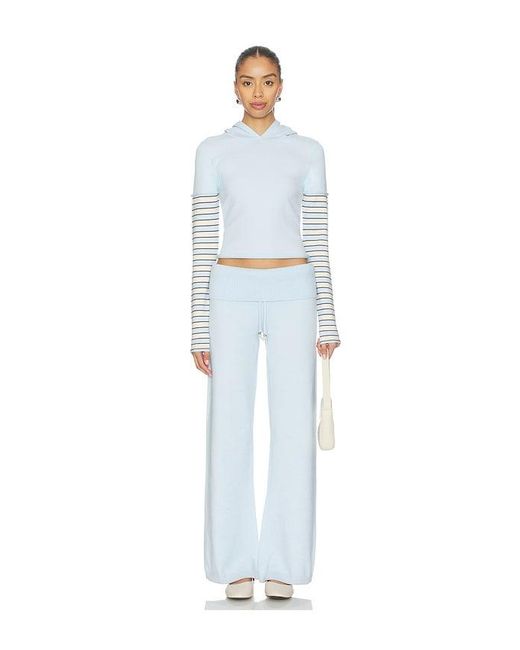 Frankie's Bikinis Blue Dawson Cloud Knit Pant