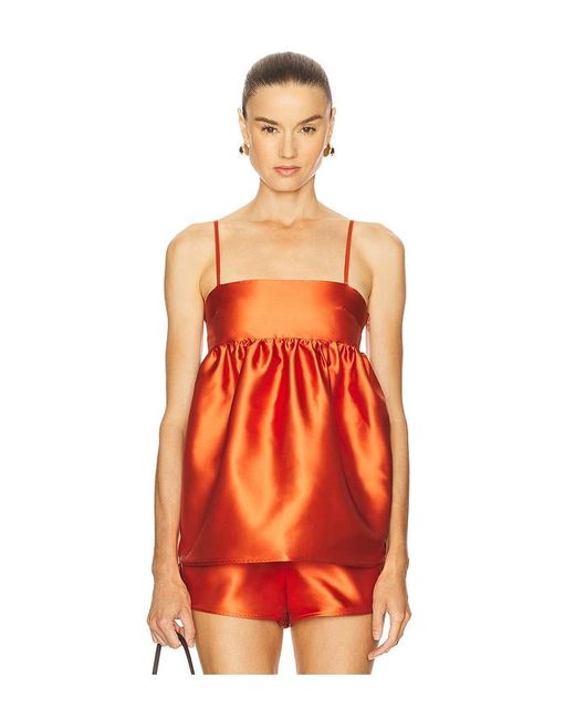 Solid & Striped Orange The Yarden Top